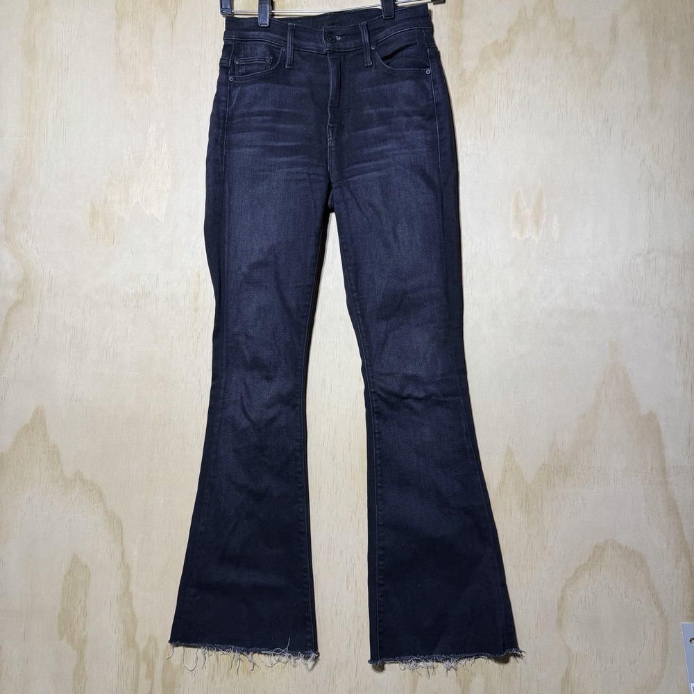 Mother Jeans Womens 28 The Weekender Fray Flare Thunder Road Denim Stretch